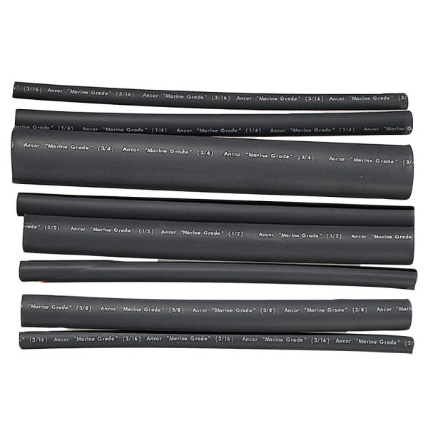 Ancor Adhesive Lined Heat Shrink Tubing - Assorted 8-Pack, 6 , 20-2 0 AWG, Black [301506] Online