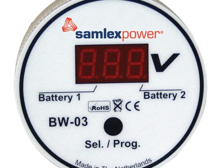 Samlex Dual Battery Monitor - 12V or 24V - Auto Detection [BW-03] Hot on Sale