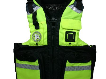 First Watch AV-800 Four Pocket Flotation Vest - Hi-Vis Yellow - Large to XL [AV-800-HV-L XL] Online now