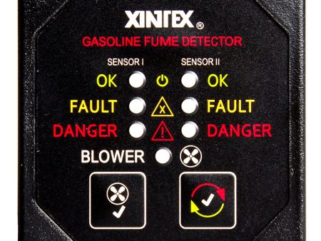 Fireboy-Xintex Gasoline Fume Detector w Dual Channel  Blower Control - 12 24V [G-2BB-R] on Sale