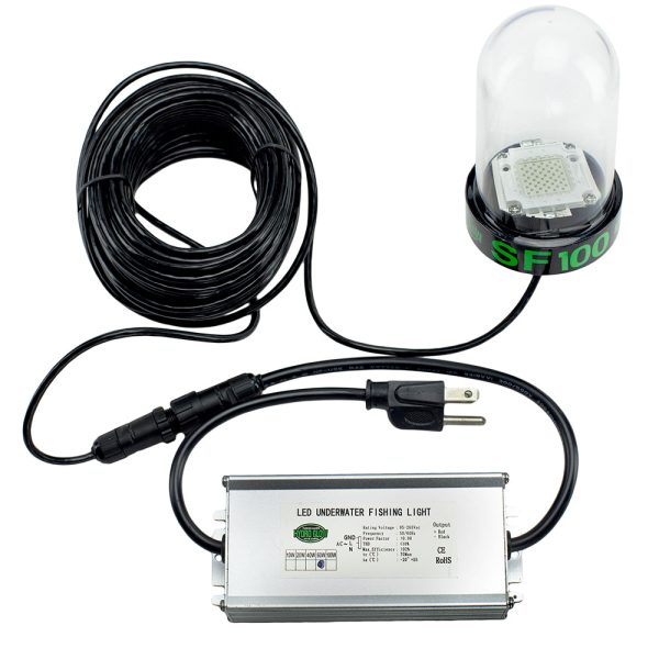 Hydro Glow SF100G 100W 120VVAC Underwater Dock Light - Green Anchored To Bottom [SF100G] Supply