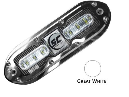 Shadow-Caster SCM-6 LED Underwater Light w 20  Cable - 316 SS Housing - Great White [SCM-6-GW-20] Hot on Sale