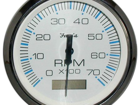 Faria Chesapeake White SS 4  Tachometer w Hourmeter - 7000 RPM (Gas) (Outboard) [33840] Online now