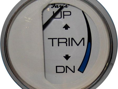 Faria Chesapeake White SS 2  Trim Gauge (Mercury   Mariner   Mercruiser   Volvo DP   Yamaha - 01 and Newer) [13807] Discount