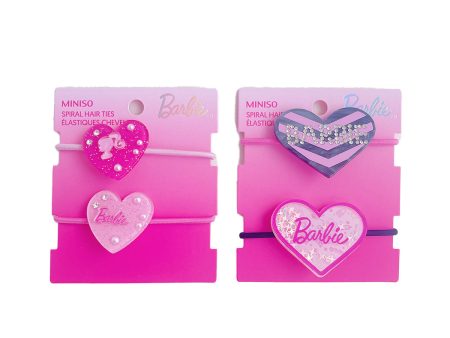 Barbie Collection Heart Hair Ties (2 pcs) For Cheap