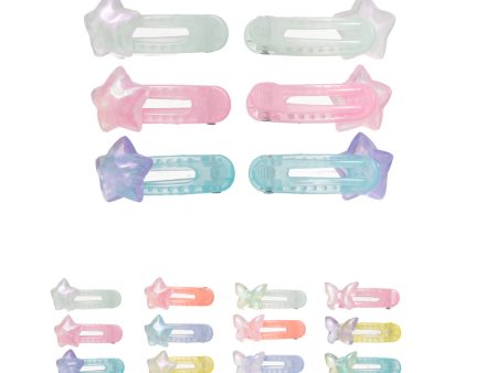 Contrast Color Fluorescent Hair Clips (3 pcs) Cheap