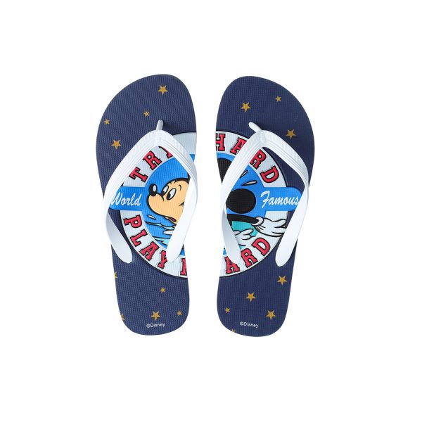 (Blue & White,41-42) Miniso Disney Mickey Mouse Sports Collection Men s Flip-Flops Online