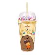 We Bare Bears Collection Water Bottle with Straw (420mL)(Grizz) Fashion