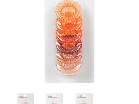 3.5 Colored Spiral Hair Ties (6pcs) Cheap