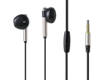 3.5mm Half-in-Ear Earphones Model: Y668(Black & Golden) For Cheap