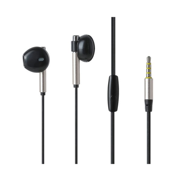 3.5mm Half-in-Ear Earphones Model: Y668(Black & Golden) For Cheap