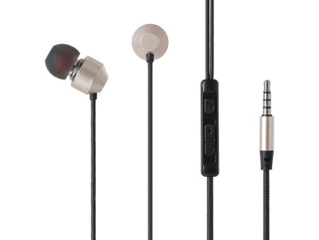 3.5mm In-Ear Earphones Model: Y771(Black & Golden) For Sale