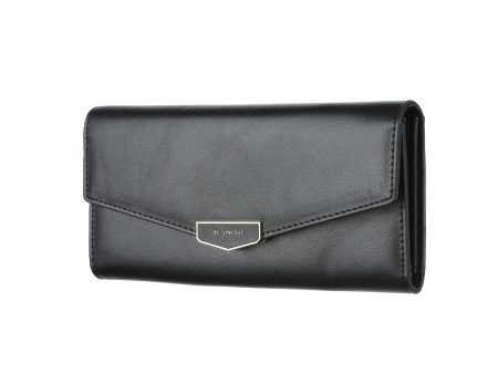 Women s Long Trifold Wallet with Hardware Decoration (Black) Online Hot Sale